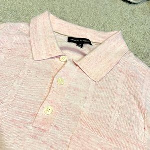 Banana Republic Cotton - Linen Sweater Polo